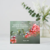 Japanische Zierstille mit Bibelzitat Postkarte (Stehend Vorderseite)