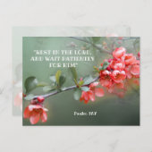 Japanische Zierstille mit Bibelzitat Postkarte (Vorne/Hinten)