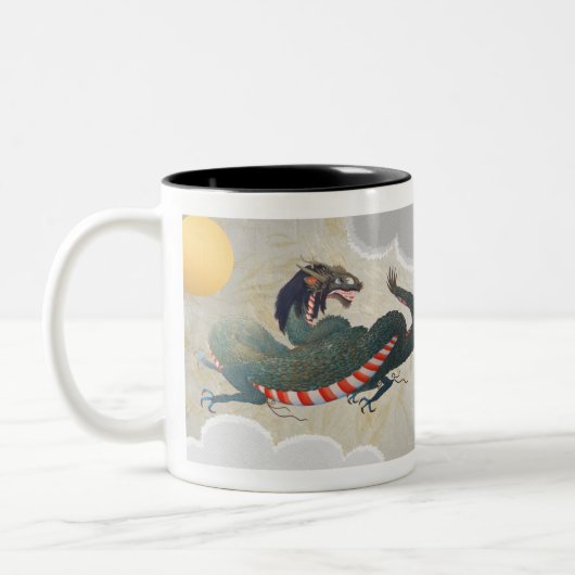 Japanische Zwillingsdrachen 11oz Zweifarbige Tasse (Links)