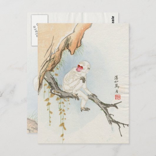 Japanischer Affe Postkarte (Vorne/Hinten)
