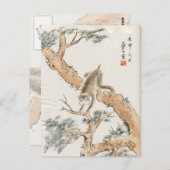 Japanischer Affe Postkarte (Vorne/Hinten)