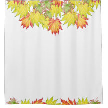 Japanischer Ahorn auf einem Duschvorhang