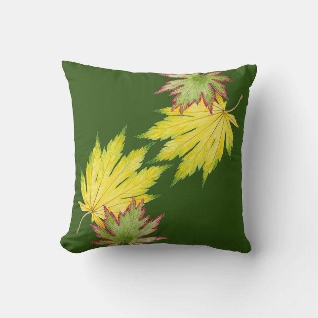 Japanischer Ahorn auf einem Throw Kissen (Vorderseite)