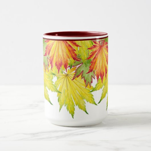 Japanischer Ahorn auf einer Combo-Tasse Tasse (Zentrum)