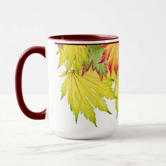 Japanischer Ahorn auf einer Combo-Tasse Tasse (Links)