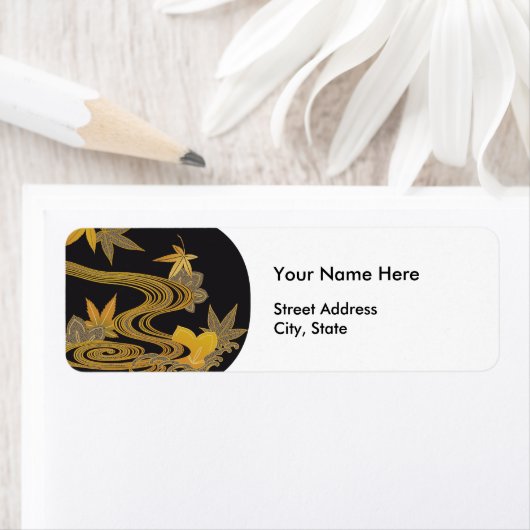 Japanischer Ahorn-Blätter u. Fluss (Insitu)