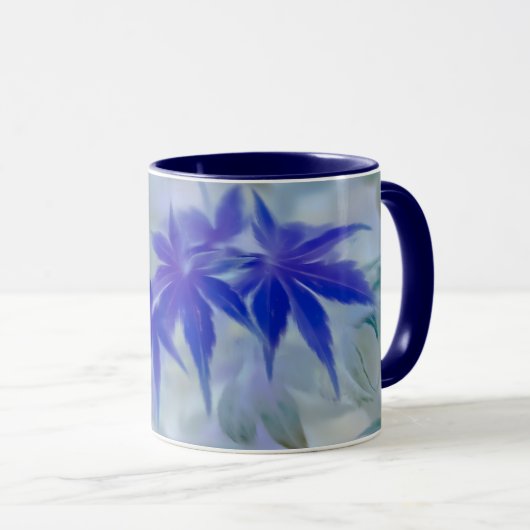 Japanischer Ahorn in blauer Tasse (VorderseiteRechts)