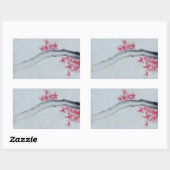 Japanischer Ahorn Rechteckiger Aufkleber (Blatt)