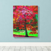 Japanischer Ahornbaum Canvas-Druck Leinwanddruck (Insitu (Holzboden))