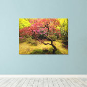 Japanischer Ahornbaum Canvas Print Leinwanddruck (Insitu (Holzboden))