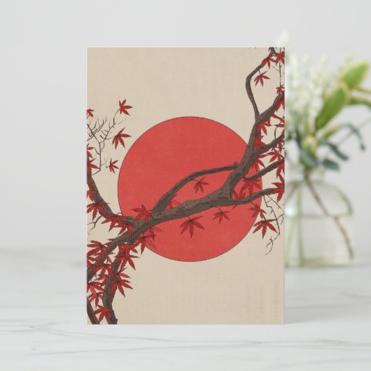 Japanischer Ahornbaum Dankeskarte (Stehend Vorderseite)