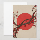 Japanischer Ahornbaum Dankeskarte (Vorne/Hinten)