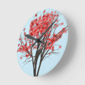 Japanischer Ahornbaum Runde Wanduhr (Winkel)