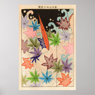 Japanischer Ahornblatt-Kunstprint Seiko Ueno Herbs Poster