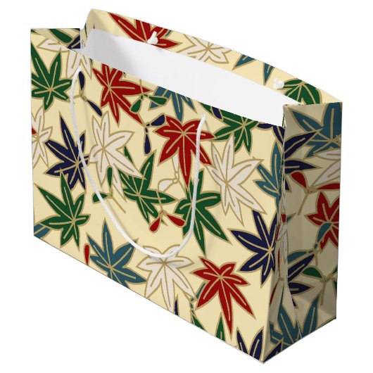Japanischer Ahornleaf Große Geschenktüte (Rückseite Schrägansicht)