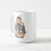 Japanischer Akita Inu Brindle Kaffeetasse (Vorderseite Links)