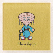 Japanischer Alter Mann Nurarihyon: Cartoon Yokai Glasuntersetzer (Vorderseite)