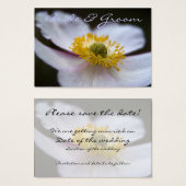Japanischer Anemone ・ Save the Date Mini-Karte (Vorne & Hinten)