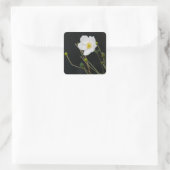 Japanischer Anemonsticker Quadratischer Aufkleber (Tasche)