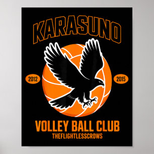 Japanischer Anime-Volleyballclub Karasunooo High Poster
