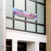 Japanischer Apricot Blossom Banner (Äußeres Gebäude)