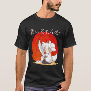 Japanischer arktischer Fox Chibi Kawaii Manga Anim T-Shirt