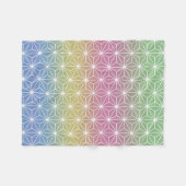 Japanischer Asanoha (groß) Pastel Rainbow Fleecedecke (Vorderseite (Horizontal))