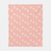 Japanischer Asanoha oder Sternmuster, Korallenrosa Fleecedecke (Vorderseite)