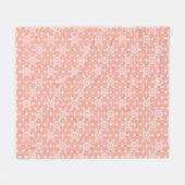Japanischer Asanoha oder Sternmuster, Korallenrosa Fleecedecke (Vorderseite (Horizontal))