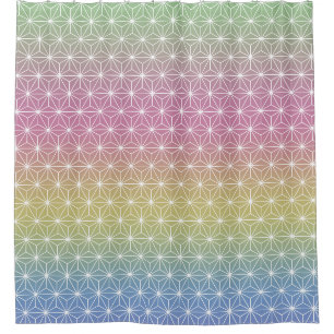 Japanischer Asanoha Traditionelle Printpastellrost Duschvorhang