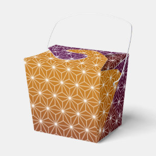 Japanischer Asanoha Traditioneller Print Burgund & Geschenkschachtel