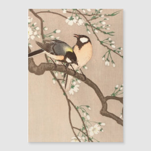 Japanischer Asiatischer Ohara Koson Vogel Meise Si Magnetkarte