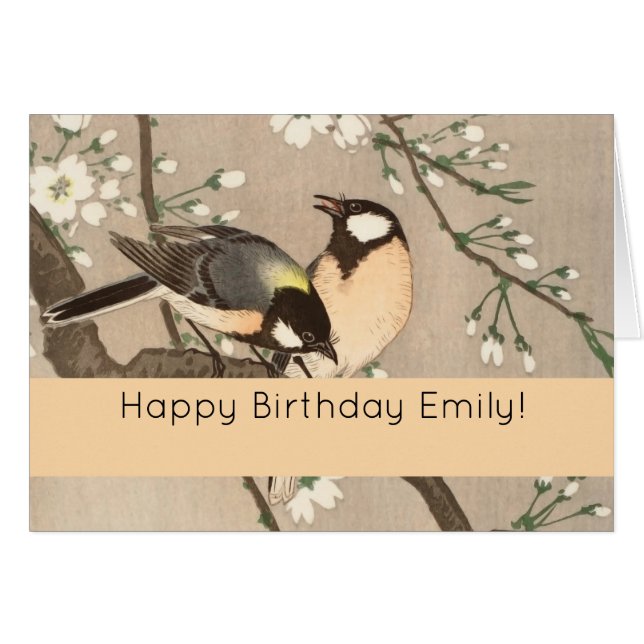 Japanischer Asiatischer Vogel Chickadee Songbird (Vorderseite (Horizontal))