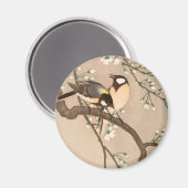 Japanischer Asiatischer Vogel Chickadee Songbird Magnet (Vorderseite/Rückseite)