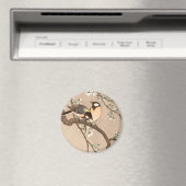 Japanischer Asiatischer Vogel Chickadee Songbird Magnet (In Situ (Geschirrspüler))