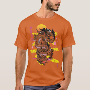 Japanischer ästhetischer Drache Asiatischer Demon T-Shirt