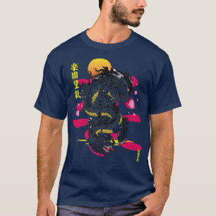 Japanischer ästhetischer Drache Asiatischer Demon  T-Shirt