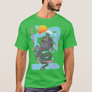 Japanischer ästhetischer Dragon Asian Tatsu Otaku  T-Shirt