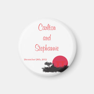 Japanischer Aufstieg Sun Wedding Magnet Gefallen