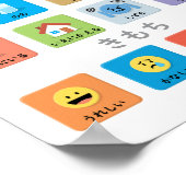 Japanischer Autismus AAC PECS Mitteilung zur Zeite Poster (Ecke)