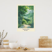 Japanischer Bambuswald Kunstprint Grünwald Poster (Küche)