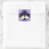 Japanischer Bantam Circle Quadratischer Aufkleber (Tasche)