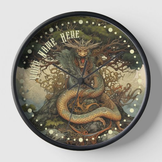 Japanischer Baumdrache Uhr (Vorderseite)