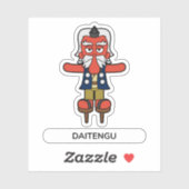 Japanischer Bergkrieger Daitengu Aufkleber (Blatt)