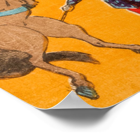 Japanischer Big Circus (1871) Matte Poster Print (Ecke)