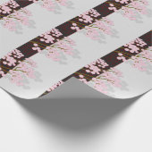 Japanischer Bildschirm und rosa Kirschblüten Gesch Geschenkpapier (Ecke)