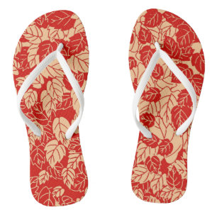 Japanischer Blattdruck, Mandarinorange Badesandalen