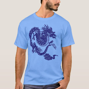 Japanischer Blauer Drache T-Shirt