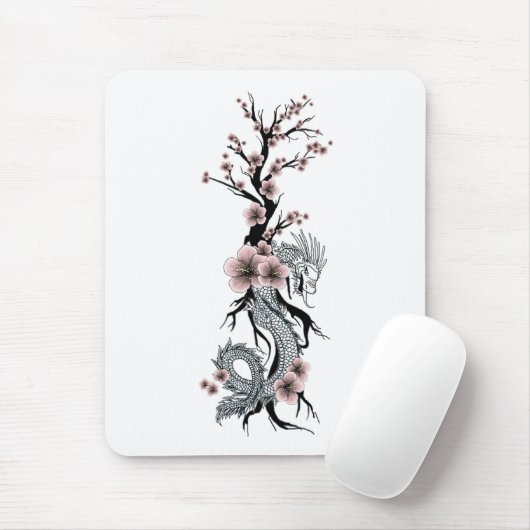 Japanischer Blumendrache Mousepad (Mit Mouse)