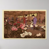 Japanischer Blumengarten People Scene Poster Print (Vorne)